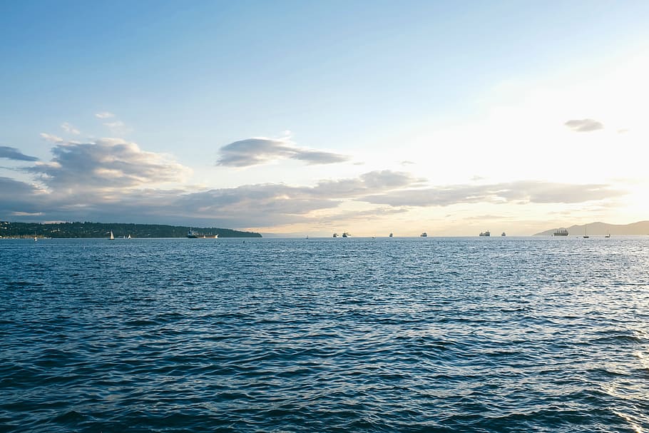 sea, ocean, water, wave, nature, horizon, ship, sailing, trip HD wallpaper