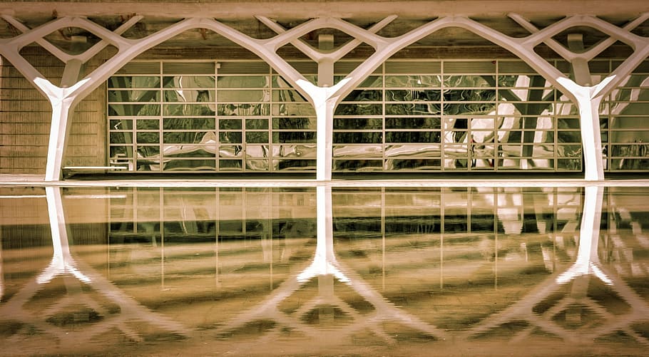 Valencia, Spain, City, Science, art, no People, reflection HD wallpaper
