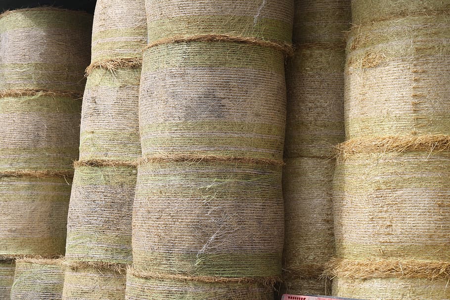 hay, barn, sheaves, stack, no people, full frame, close-up HD wallpaper