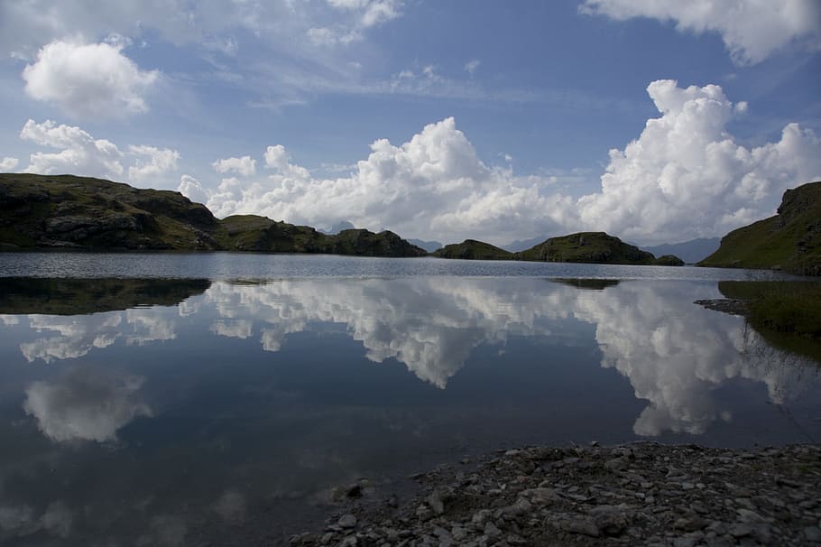 clouds, water, mirroring, sky, cloud - sky, reflection, scenics - nature HD wallpaper