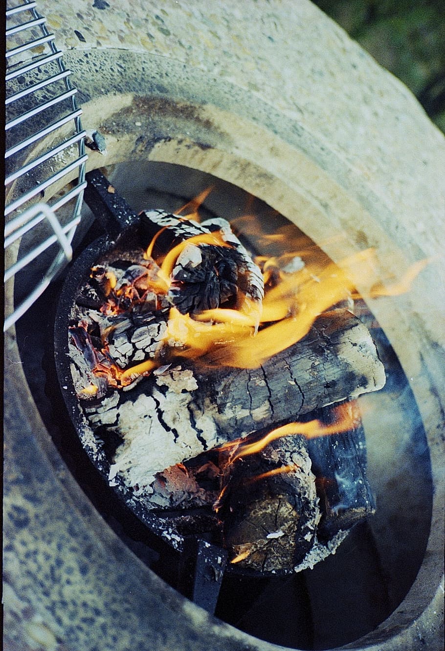 fire, outdoor, cooking, summer, nature, flame, camping, adventure HD wallpaper