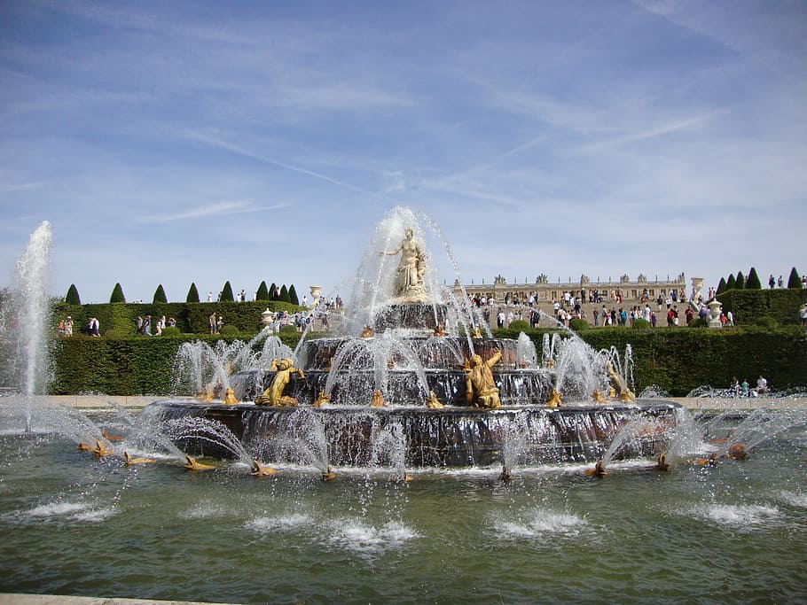 Paris, Fonte, versalis, water, architecture, tourism, travel destinations HD wallpaper