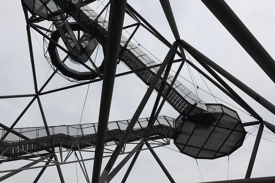 Germany, Bottrop, Tetraeder, Viewing, platform, ruhrgebiet HD wallpaper
