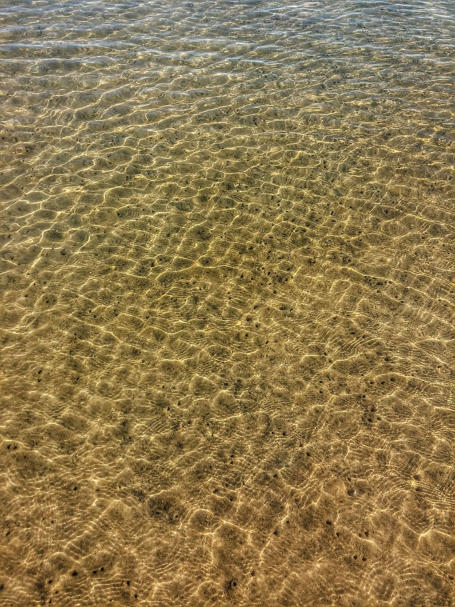 water, sand, still, surface, pattern, beach, ripples, sea, full frame HD wallpaper
