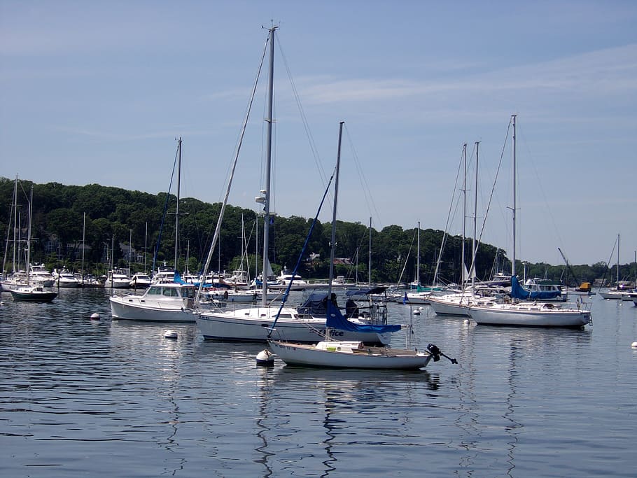 boating, dock, harbor, nautical vessel, transportation, water HD wallpaper