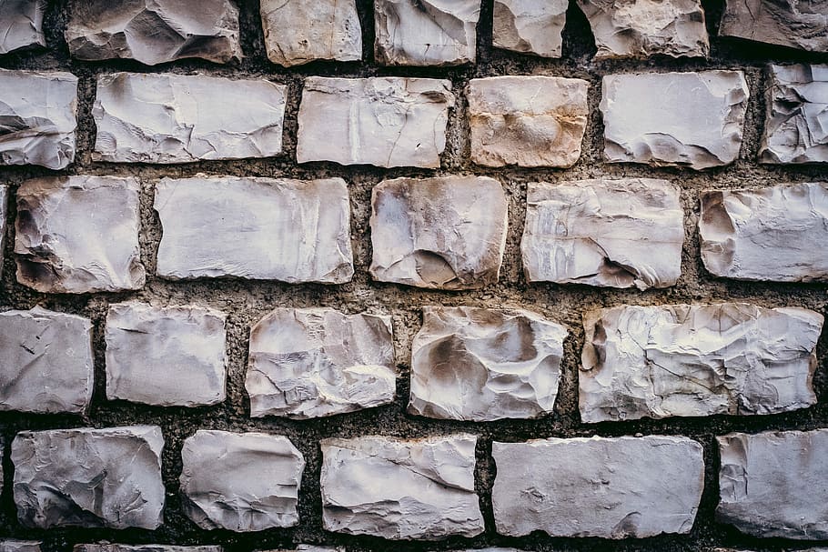 white and gray concrete wall, stone, grey, brown, beige, pattern HD wallpaper