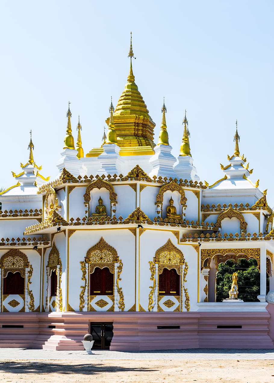 temple complex, north thailand, built structure, architecture, HD wallpaper