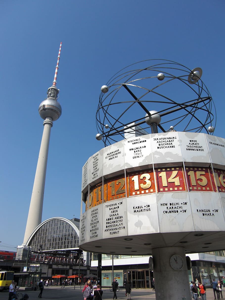 World Clock, berlin, tv tower, architecture, germany, landmark