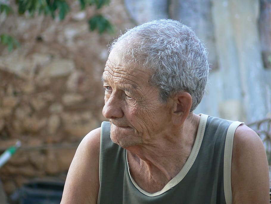 man in tank top looking at direction, cuba, old, character HD wallpaper