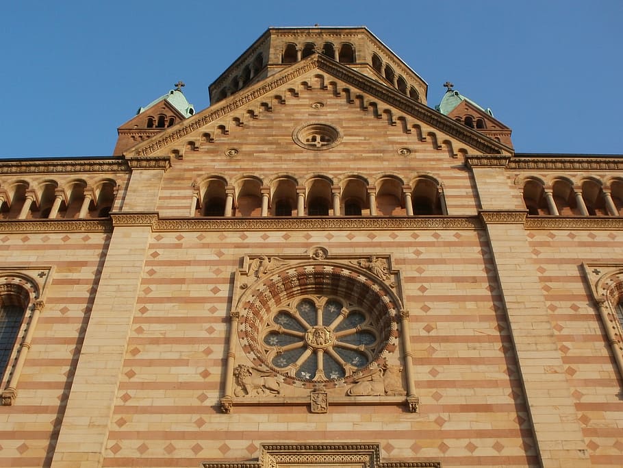 dom, speyer, facade, cathedral, architecture, church, germany HD wallpaper