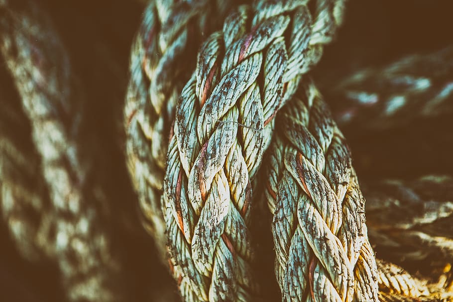 Close-up texture shot of an old rope, textures, no People, pattern HD wallpaper