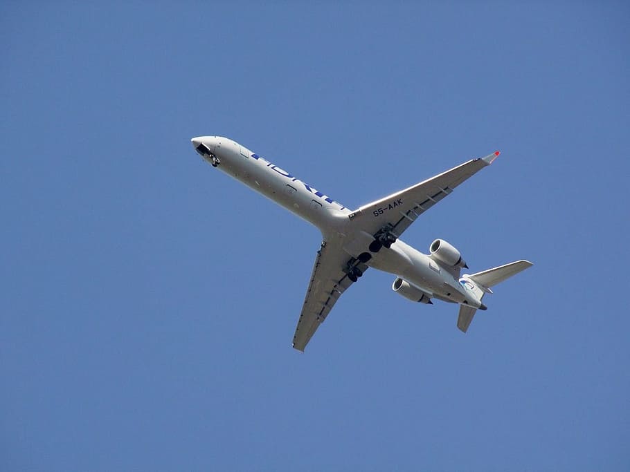 jet, sky, big, blue, flight, hill, landing, transport, plane HD wallpaper