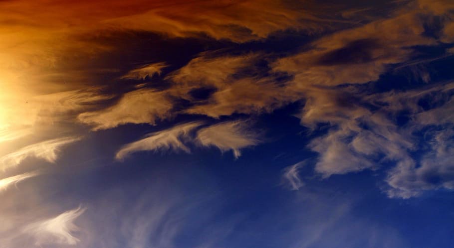 sky, cloud, forms, red, coloring, cloud - sky, cloudscape, dramatic sky HD wallpaper