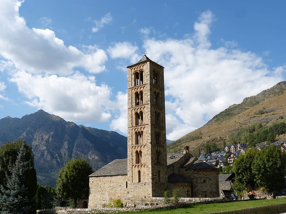 sant climent de taüll, romanesque church, heritage, bell tower, HD wallpaper