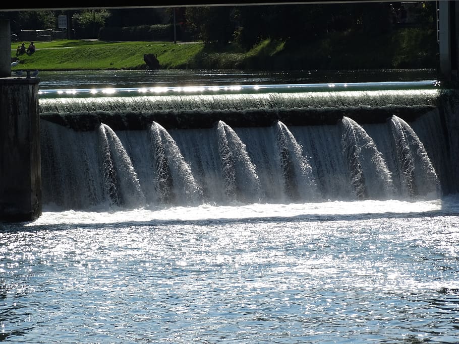 water, waterfall, river, nature, landscape, waters, water level HD wallpaper