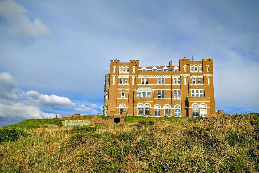castle, hotel, cornwall, tintagel, buildings, landscape, picturesque HD wallpaper
