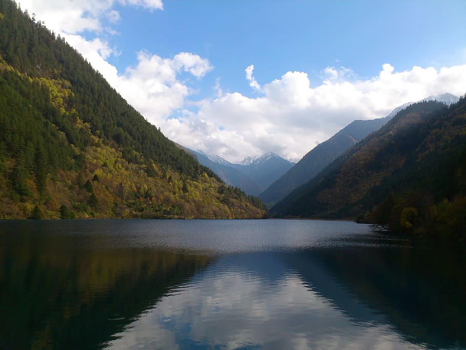 Hd Wallpaper Jiuzhaigou Sichuan Hazel Water Mountain Lake