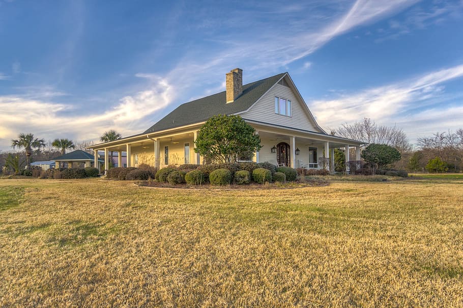 grass, nature, house, sky, lawn, tree, building exterior, architecture HD wallpaper