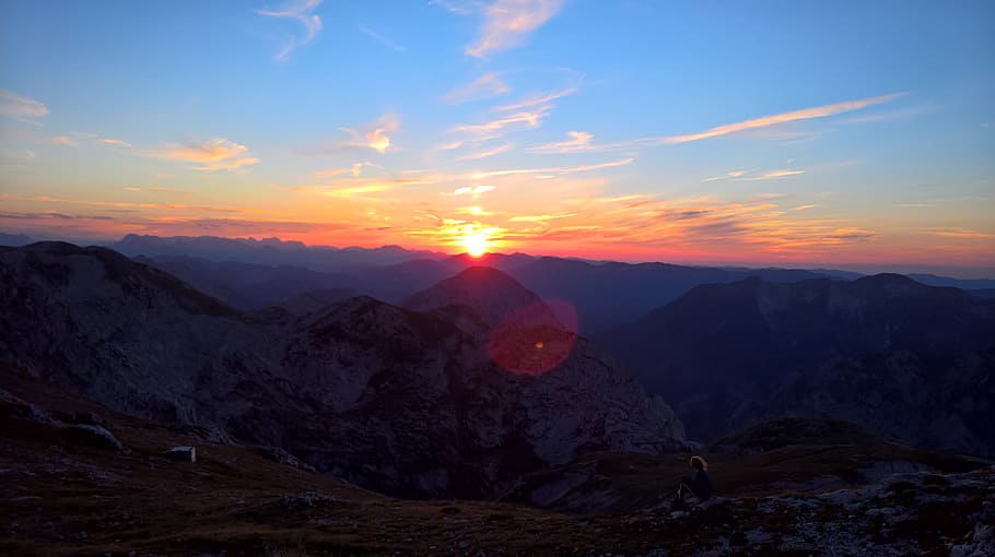 sunset, nature, clouds, landscape, afterglow, abendstimmung HD wallpaper
