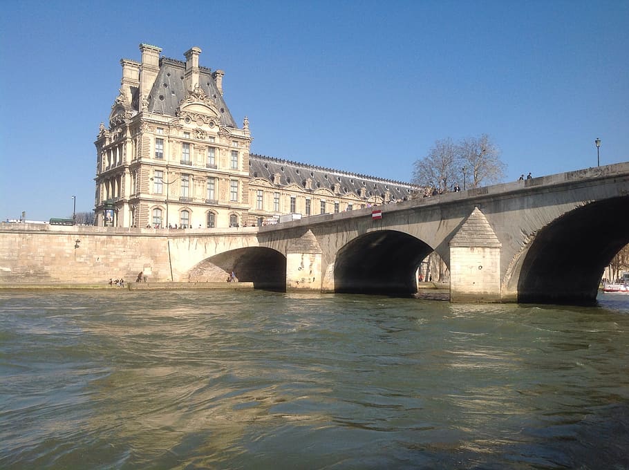 paris, river, seine, bridge, built structure, architecture HD wallpaper
