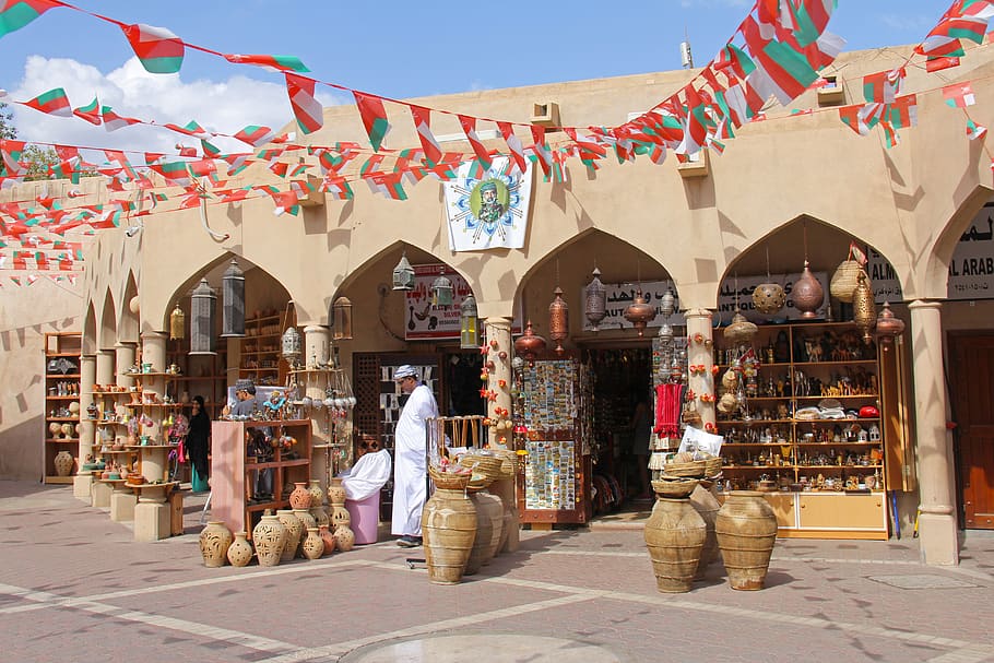 omani, shop, shopping, nizwa, nizwa souq, market, pottery, traditional, HD wallpaper