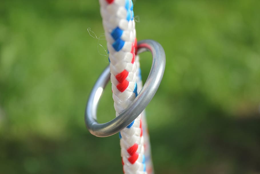 rope, ring, circle, sign, metal, focus on foreground, day, close-up HD wallpaper