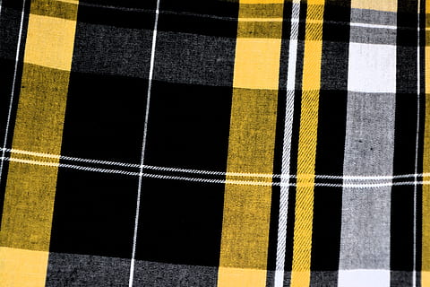 yellow, black, and white plaid textile, pattern, fabric, tartan HD wallpaper