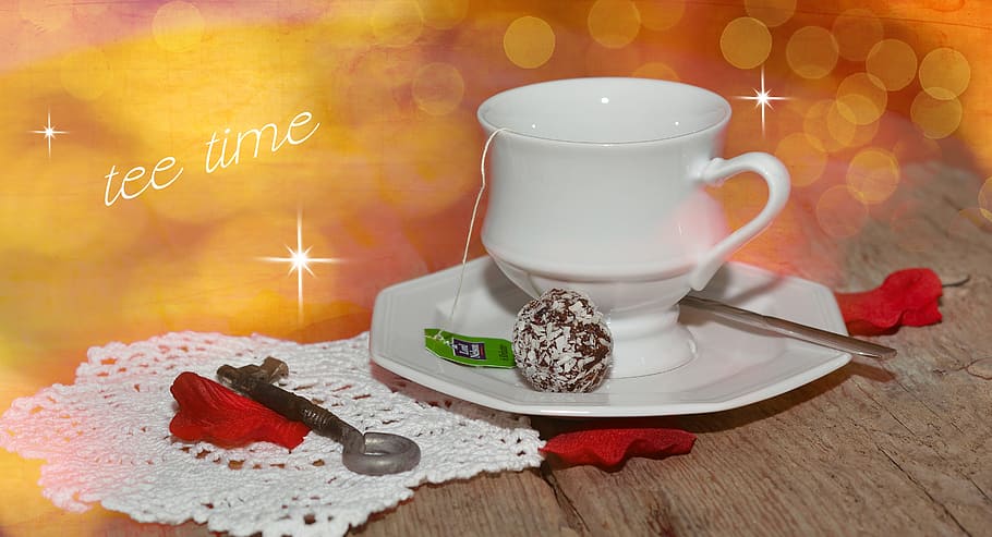tableware, cup, saucer, tee, tea time, bokeh, food and drink HD wallpaper