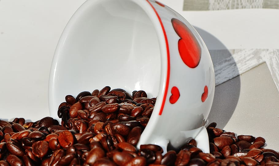 Coffee, Love, Heart, Cup, for two, valentine's day, enjoy, benefit from HD wallpaper