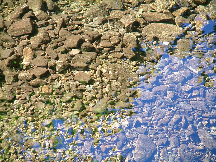 water, stones, reflection, rock, nature, beauty in nature, day HD wallpaper