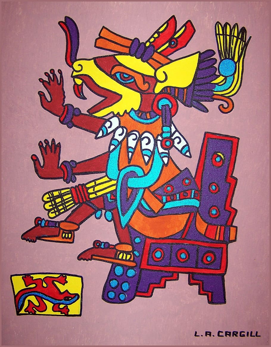 Huehuecoyotl, Aztec, God, aztec god, trickster, incas, bird, HD wallpaper