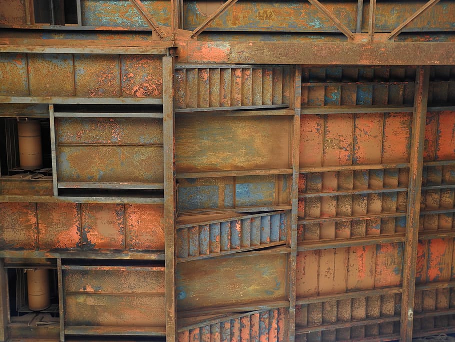 iron, industrial, rust, rusty, background, damaged, old, texture, HD wallpaper