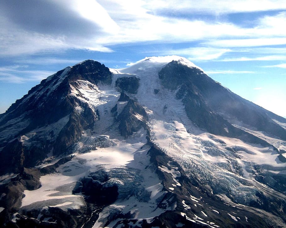 HD Wallpaper: Mount Rainier, Mountain, Volcano, Stratovolcano ...