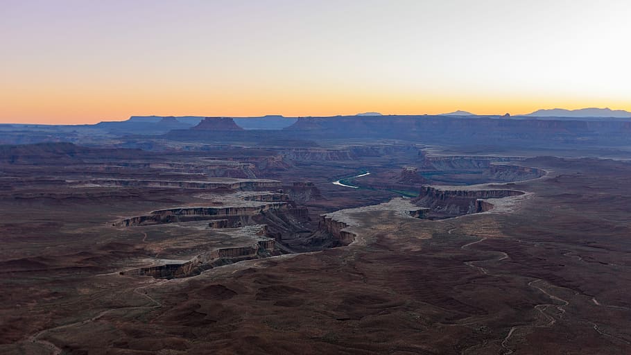 crater under cloudy skies, aerial photography of canyon, landscape HD wallpaper