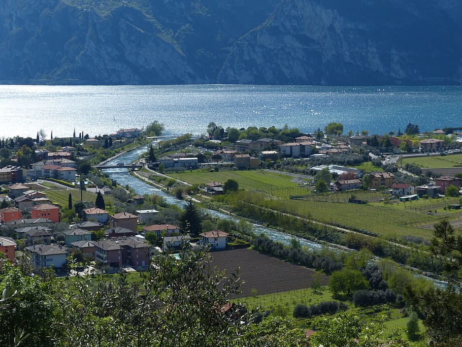 Sarca, Valley, Estuary, Torbole, sarca valley, garda, river HD wallpaper