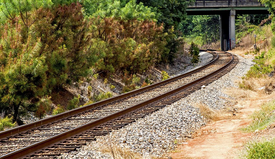 railway, transit, train, railroad, track, travel, transportation HD wallpaper