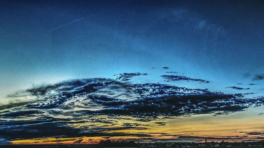 Clouds, Sunset, abendstimmung, sky, evening sky, afterglow HD wallpaper