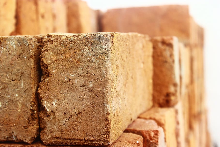 brown brick lot, Bricks, Burnt, Construction, red, material HD wallpaper