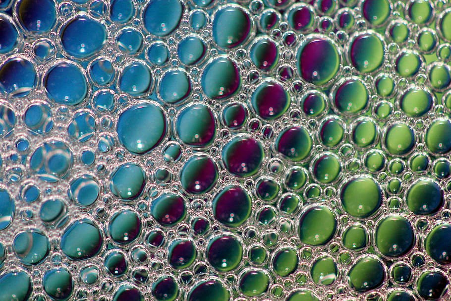 clear bubbles digital wallpaper, macro, liquid, decorative HD wallpaper