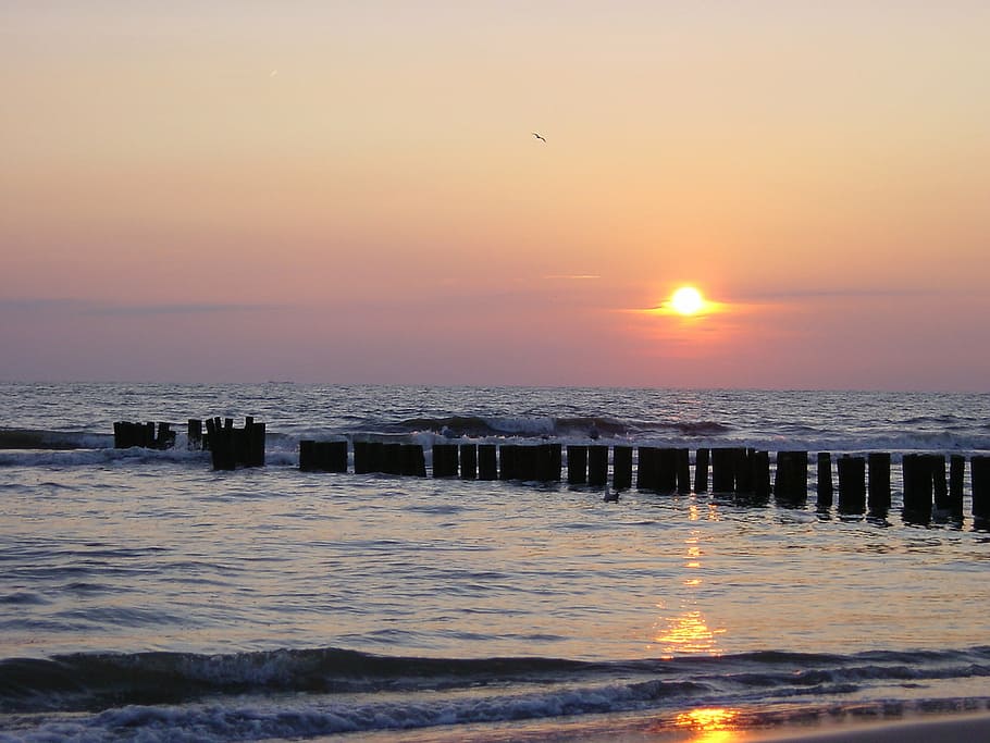 sun, sea, setting sun, beach, water, air, sunset, nature, coastline HD wallpaper