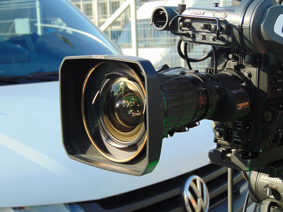 black recording camera, broadcast, tv, coverage, video, video camera HD wallpaper