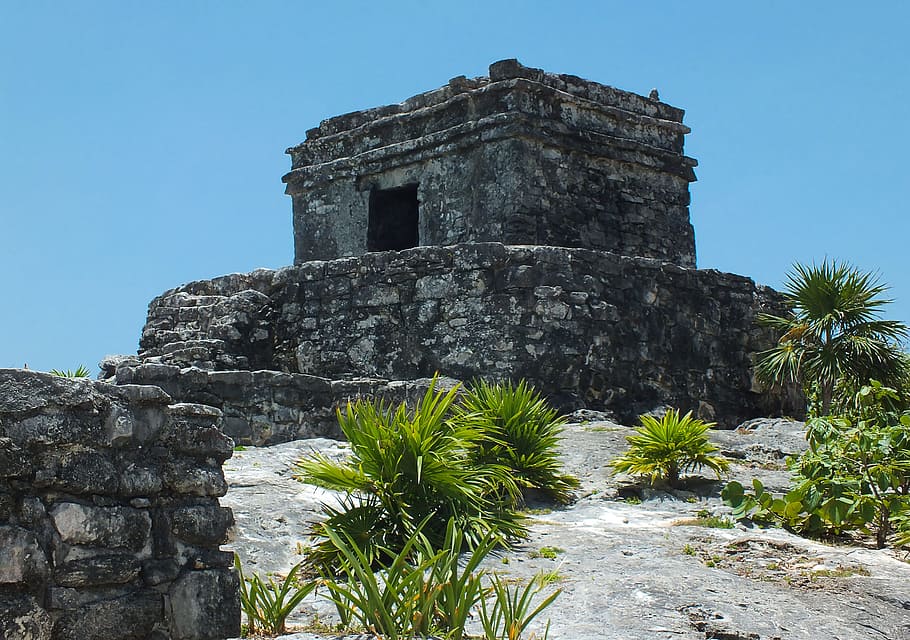 Mexico, Tulum, Temple, Maya, Ruins, architecture, ancient, old Ruin HD wallpaper