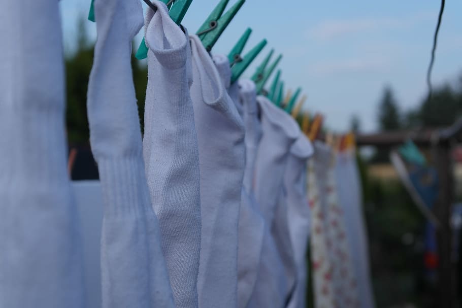 clothes, socks, white, funny, green, colorful, hanging, clothing HD wallpaper