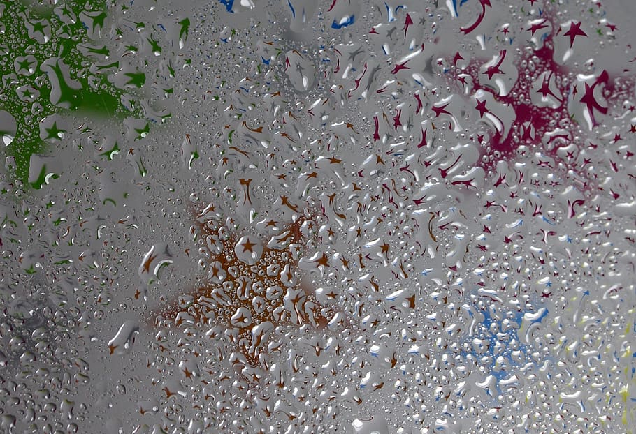 drops, refractive, coloring, water, backgrounds, wet, full frame HD wallpaper