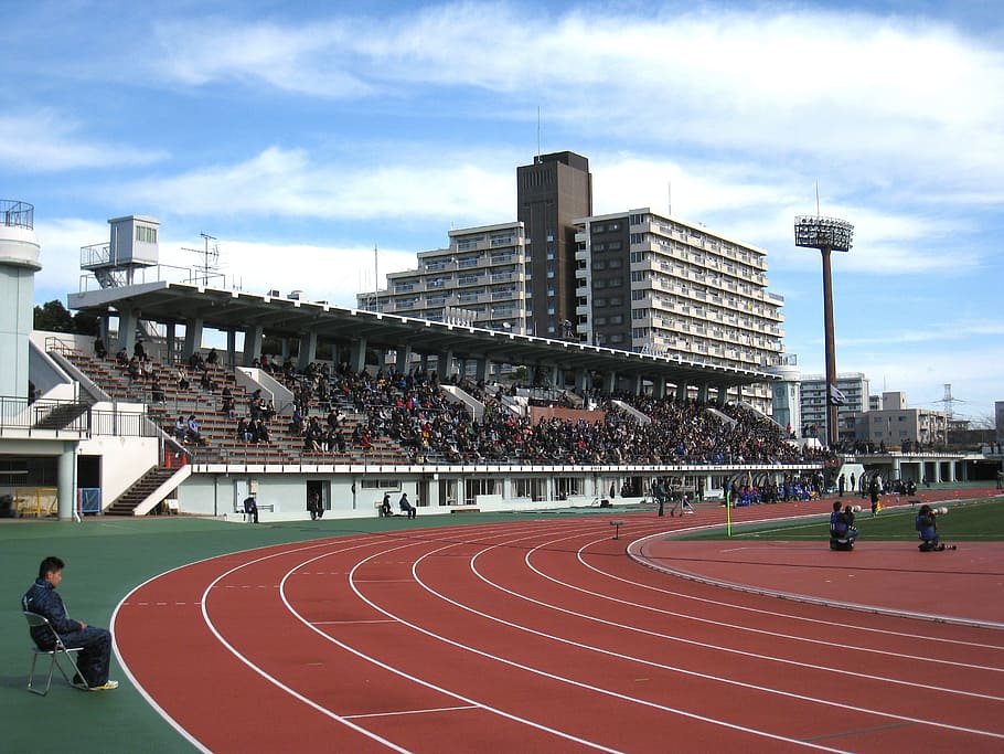 Hd Wallpaper Track Field Filled With People Japan Buildings Images, Photos, Reviews