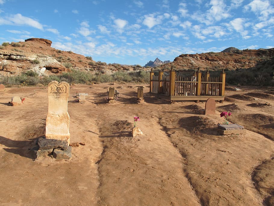 grave, yard, cemetery, old, pioneer, historic, cowboys, dirt HD wallpaper