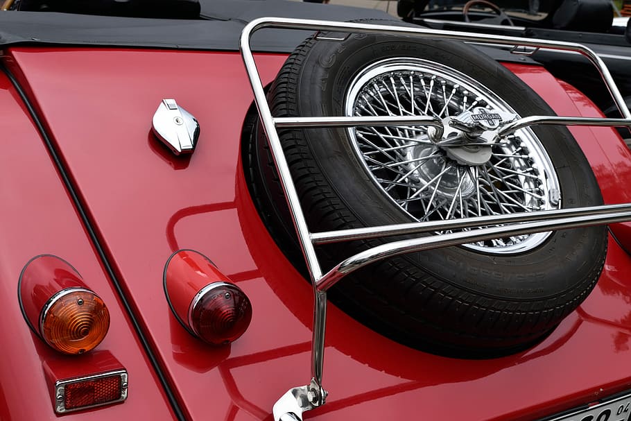 car, wheel, rubber, red, vehicle, horsepower, transport, automotive HD wallpaper
