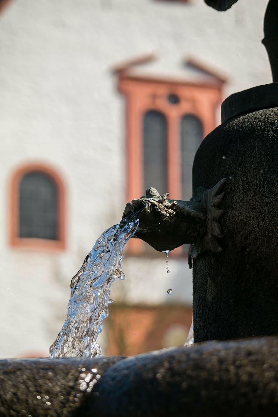 fountain, water, stone fountain, flow, fountain city, water fountain, HD wallpaper