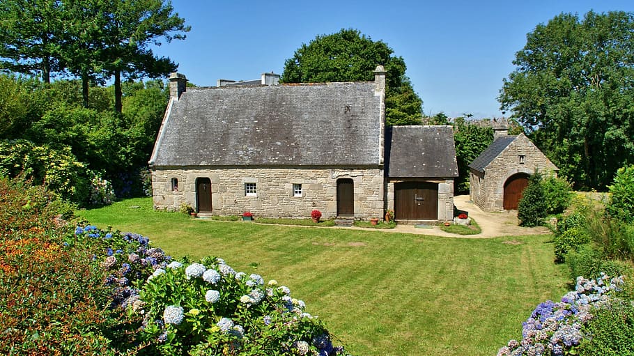 Brittany, Small House, pierre, granite, architecture And Buildings, HD wallpaper