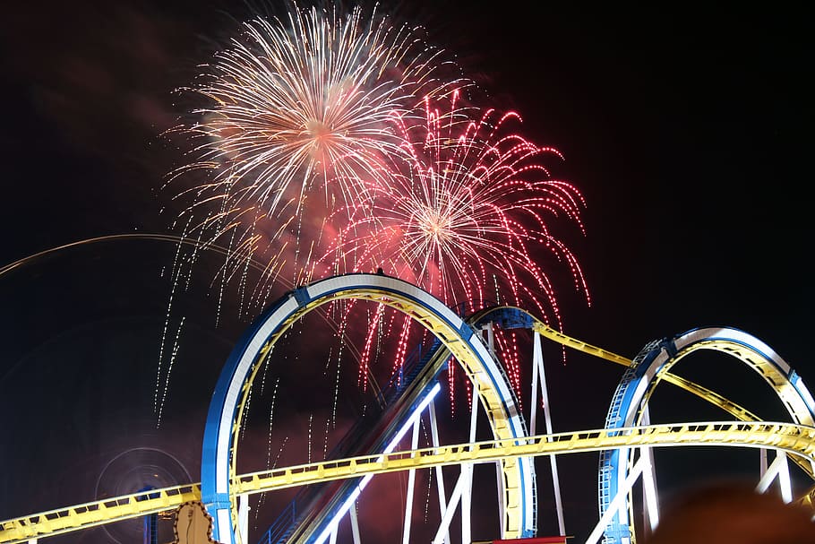 Fireworks, Fair, Roller Coaster, folk festival, year market